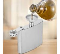 OVAQUIXI Frasco de Acero Inoxidable con Embudo, Frasco de Whisky Portátil, 1 Oz, 2 Oz, 4, 5, Contenedor de Licor a Prueba de Fugas para Hombres, Mujeres, Viajes, Camping, Picnic, Pesca (Jarra de 5