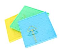 OVAQUIXI Geoboard de Bloque de Matriz de Material Manipulativo Matemático, Juguete Educativo, Geoboard de Doble Cara, 5 Pulgadas para el Aprendizaje de Niños y Habilidades Motoras Finas