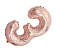 OVAQUIXI Globos con Números de Aluminio Grandes de Oro Rosa de 40 Pulgadas 0 1 2 3 4 5 6 7 8 9 para Decoración de Fiesta de Cumpleaños de Boda con Flotador de Helio Reutilizable (numero 3)