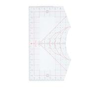 OVAQUIXI Guía de Regla para Camisetas, Regla Redonda Acrílica Transparente con Cuello en V para Prensado en Caliente, Herramienta de Centrado Perfecta para Camisetas para Adultos y Jóvenes