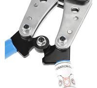 OVAQUIXI Herramienta de Engarzado Manual Multifuncional para Engarzar Cables y Alambres, Engarzadora de Terminales Hexagonales Giratoria de 180 Grados, Color Azul para un Engarzado Eficiente y Preciso