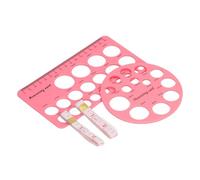 OVAQUIXI Herramienta de Medición de Brida de Silicona Suave, Juego de Reglas para Pezones para Extractor de Leche, Mediciones Precisas y Rápidas, Nuevas Mamás, 4 Piezas (PINK)