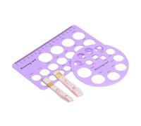 OVAQUIXI Herramienta de Medición de Brida de Silicona Suave, Juego de Reglas para Pezones para Extractor de Leche, Mediciones Precisas y Rápidas, Nuevas Mamás, 4 Piezas (PURPLE)