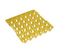 OVAQUIXI Hueveras de Plástico de 30 Celdas, Soporte para Huevos Apilable, Bandeja para Huevos con Material Resistente y Duradero para Almacenamiento y Transporte Seguros de (YELLOW)