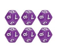 OVAQUIXI Juego de Dados de Plástico de 12 Lados Tamaño Portátil Práctico para Juego de Mesa de Fiesta Familiar para Entretenimiento Educativo (Purple)