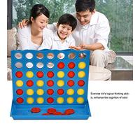 OVAQUIXI Juego de Mesa de Ajedrez de Niños Clásico para Niños 4 en una para Pensamientos Lógicos sobre Interacción Parent-Hijo Rojo/Amarillo/Azul ABS