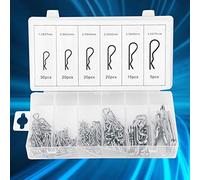 OVAQUIXI Juego de Pasadores Tipo R de 110 Piezas de Acero Inoxidable de Primera Calidad para Uso Mecánico Ideal para Ingenieros Herramientas Manuales