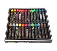 OVAQUIXI Juego de Pasteles Al óleo, Barras de Crayón de 24 Colores, Material de Crayón Metálico y Fluorescente, Suministros para Colorear de Dibujo para Niños, Adultos, Proyectos de Arte Escolar
