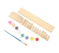 OVAQUIXI Juguete de Madera para Contar Equilibrio de Muñecas con Balancín, Juguete de Equilibrio de Muñecas sin Terminar para Coordinación Ojo-Mano, Desarrollo de Creatividad e Imaginación, Incluye