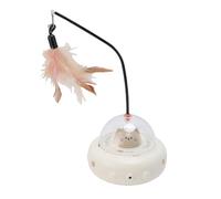 OVAQUIXI Juguete Interactivo Automático para Gatos, Juguete Eléctrico Inteligente con Varita de Plumas para Gatitos de Interior.