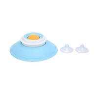 OVAQUIXI Juguete Interactivo para Lamer Perros y Gatos, Dispensador de Golosinas con Bola Giratoria con Base de Ventosa, para la Salud de Mascotas y Estimulación Mental (Yellow)