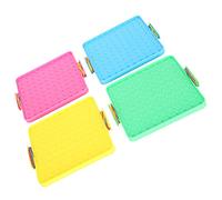 OVAQUIXI Juguete para Tablero de Clavos, Juego de Tableros Perforados de Plástico Colorido para Niños, Divertidas Herramientas Educativas de Aprendizaje de Matemáticas, 4 Piezas con Esquinas Lisas