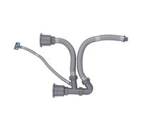 OVAQUIXI Kit de Drenaje para Fregadero de Cocina, Doble Lavabo, Manguera | Tubo de Desagüe de Doble Lavabo, PP PVC Acero Inoxidable, Manguera Extensible, Compatibilidad con Accesorios, Control