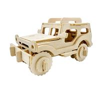 OVAQUIXI Kit de Juguete Modelo de Madera de Rompecabezas Tridimensional, Juguetes de Coche de Bricolaje para Mejorar la Confianza y la Concentración, Rompecabezas de Madera de Coche de Bricolaje (#1)