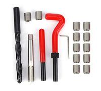 OVAQUIXI Kit de Reparación de Rosca M12x1.25 Inserto Helicoidal de Acero | Juego de 17 Piezas, Macho de Roscar Helicoidal Duradero, Reparación de Alta Resistencia para Piezas de Automóvil y Equipo,