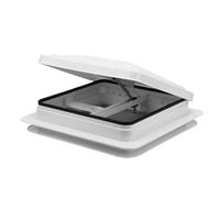 OVAQUIXI Kit de Tapa de Ventilación de Plástico de Repuesto para Ventilación de Techo Manual de RV de 14 X 14 para Remolque de Autocaravana, Quinta Rueda, Se Adapta a Techos de 1 1 4 Pulgadas a 2 4