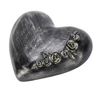 OVAQUIXI Lápida para Mascotas en Forma de Corazón de Resina, Piedra Conmemorativa para Mascotas, Marcador de Tumbas de Jardín de 4,7x4,5 Pulgadas para Homenaje a la Pérdida de Perros