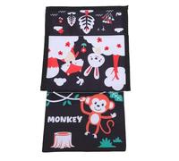 OVAQUIXI Libro de Tela Arrugada para bebé, Juguete Educativo Divertido con Tema de Animales, Papeles Arrugados y Espejo para el Desarrollo Cognitivo del bebé