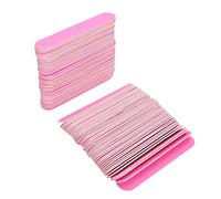 OVAQUIXI Lima de Uñas de 100 Piezas, Pulidor de Uñas de Doble Cara para Lijar y Pulir, con Grano Fino Grueso para Manicura Pedicura (PINK)