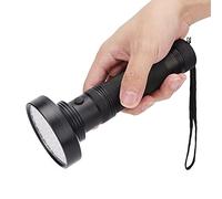 OVAQUIXI Linterna UV LED 100 Luz Negra 395nm Impermeable a Prueba de Golpes Carcasa de Aluminio para Detección de Fugas Manchas de Orina de Mascotas Inspección de Habitaciones de Hotel (BLACK)