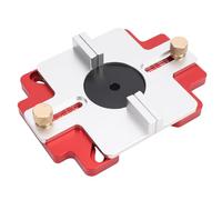 OVAQUIXI Localizador de Ranura de Enrutador de Madera, Aleación de Aluminio 2 en 1 Base Ranurada de Enrutador de Madera 0-50 Mm / 0-1.97 Pulgadas de Rango de Sujeción Clara