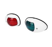 OVAQUIXI Luz de Señal de Navegación, Luz Lateral LED Impermeable para Barco con Colores Rojo Verde, Potencia de 3W, Ideal para Yates y Barcos de Pesca (WHITE)