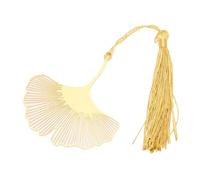 OVAQUIXI Marcapáginas de Metal, Marcapáginas de Hojas de Latón de Primera Calidad, de Plantas Finas y Elegantes para Amantes de los Libros y Escritores (hoja de ginkgo)
