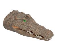 OVAQUIXI Marioneta con Cabeza de Cocodrilo Pintada a Mano, Juguete de Goma Realista, Ideal para Niños, Mejora la Imaginación