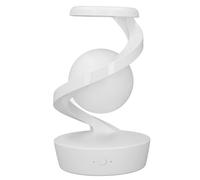 OVAQUIXI Mesita de Noche Lámpara de Mesa LED Bola de Levitación Visual 3D Lámpara de Mesa Moderna e Innovadora para Dormitorio, Sala de Estar, Oficina, Sensor de Onda (WHITE)
