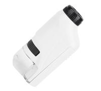 OVAQUIXI Microscopio de Mano, Herramienta Educativa Portátil, Microscopio de Bolsillo con Luz LED para Estudiantes, Aumento de 60X a 120X, Ideal para Examinar Plantas e Insectos