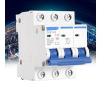 OVAQUIXI Mini Disyuntor DZ47-63 Protección contra Sobrecarga de 3 Polos Diseño Compacto para Sistemas de Energía Solar Alta Capacidad de Ruptura (16A)