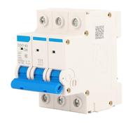 OVAQUIXI Mini Disyuntor DZ47-63 Protección contra Sobrecarga de 3 Polos Diseño Compacto para Sistemas de Energía Solar Alta Capacidad de Ruptura (20A)