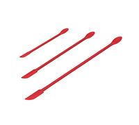 OVAQUIXI Mini Espátula de Silicona de Doble Cabeza con Núcleo de Acero Inoxidable de Calidad Alimentaria para Uso en Horneado y Maquillaje en Botellas Estrechas (rojo)