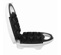 OVAQUIXI Mini Máquina para Perritos de Maíz, Máquina de Gofres de 750 W | Construcción de Acero Inoxidable y ABS, Cocción por Ambos Lados, Diseño que Ahorra Espacio para el Hogar o la Encimera de