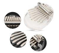 OVAQUIXI Mini Piano De Pulgar Kalimba Decorativo En Forma De Corazón De 8 Teclas Para Mochilas Escolares Y Viajes - Material Acrílico, 60 G (cristal ovalado)