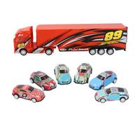 OVAQUIXI Modelo de Camión Contenedor Grande con Cabeza de Coche Extraíble para Niños, Modelo de Camión Contenedor con Puerta de Apertura, Juguete de Simulación para Niños y Niñas (Estilo 1)