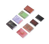 OVAQUIXI Modelo de Libros en Miniatura, Bonito Minilibro para Adorno en Biblioteca de Casa de Muñecas, 8 Piezas para Sala de Juegos