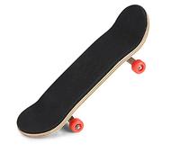 OVAQUIXI Monopatín de Dedo de Madera de Arce de 5 Capas, Mini Diapasón con Ruedas de Cojinete Completamente Cerradas y Almohadilla Gruesa de PU, para Alivio del Estrés y Entrenamiento (Rojo)