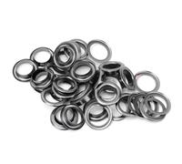 OVAQUIXI Ojales de Latón Kit 100 Unidades Antióxido para Artesanía en | Herramienta de Tela DIY para Chaqueta Mochila Zapatos Sombrero, Plata Bronce Dorado Negro, Multi Tamaño 3.5mm a 17mm