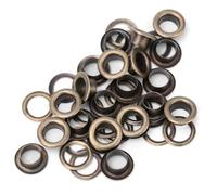 OVAQUIXI Ojales de Latón Kit 100 Unidades Antióxido para Artesanía en | Herramienta de Tela DIY para Chaqueta Mochila Zapatos Sombrero, Plata Bronce Dorado Negro, Multi Tamaño 3.5mm a 17mm