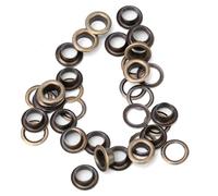 OVAQUIXI Ojales de Latón Kit 100 Unidades Antióxido para Artesanía en | Herramienta de Tela DIY para Chaqueta Mochila Zapatos Sombrero, Plata Bronce Dorado Negro, Multi Tamaño 3.5mm a 17mm