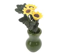 OVAQUIXI Olla de Girasol de Casa de Muñecas en Miniatura. Decoración Viva de Casa de Muñecas para 1/12, Material de Arcilla Sintética