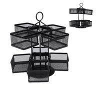 OVAQUIXI Organizador de Bolsas de té, Soporte Metálico Giratorio de 360 grados para Bolsas de té con Base de Hierro de Primera Calidad para Paquetes de Azúcar y café, Cremas