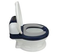 OVAQUIXI Orinal para Niños Pequeños, Inodoro de Transición de Alta Simulación, Fácil de Limpiar, Asiento con Cojín de PU, Adecuado para Niños y Niñas (Azul Blanco)