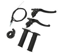OVAQUIXI Palanca de Freno de Embrague con Cable del Acelerador, Kit de Embrague de Freno de Aleación de Aluminio para Bicicletas de Cross con Manillar de 7/8 Pulgadas, Apto para XR80 CRF70 CRF80