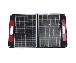 OVAQUIXI Panel Solar Monocristalino de 60 W, Ligero, de Material ETFE, Plegable, de Alta on Salida USB y Estabilizador de Voltaje para Caravanas, Camping, Yates y exteriores.
