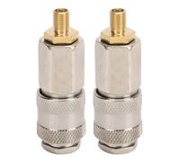 OVAQUIXI Paquete de 2 Acopladores de Conector Rápido, Adaptador de Conexión Rápida de Acero 1/4, Metal de Alta Resistencia para Inflador Eléctrico y Herramientas Neumáticas