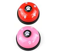 OVAQUIXI Paquete de 2 Campanas de Entrenamiento para Orinal para Perros (Rojo y Rosa)