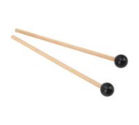 OVAQUIXI Paquete de 2 Mazos de Tambor, Baquetas Ligeras para Lengua para Principiantes, Perfectas para Meditación y Relajación, Madera Maciza + Goma (Grande)