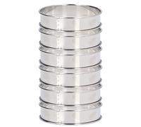 OVAQUIXI Paquete de 6 Anillos para Muffins, Molde Antiadherente de Doble Laminado de Acero Inoxidable para Magdalenas Inglesas, Pasteles y Postres (10cm)